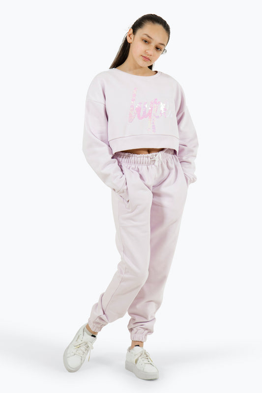 Hype Girls Lilac Script Joggers