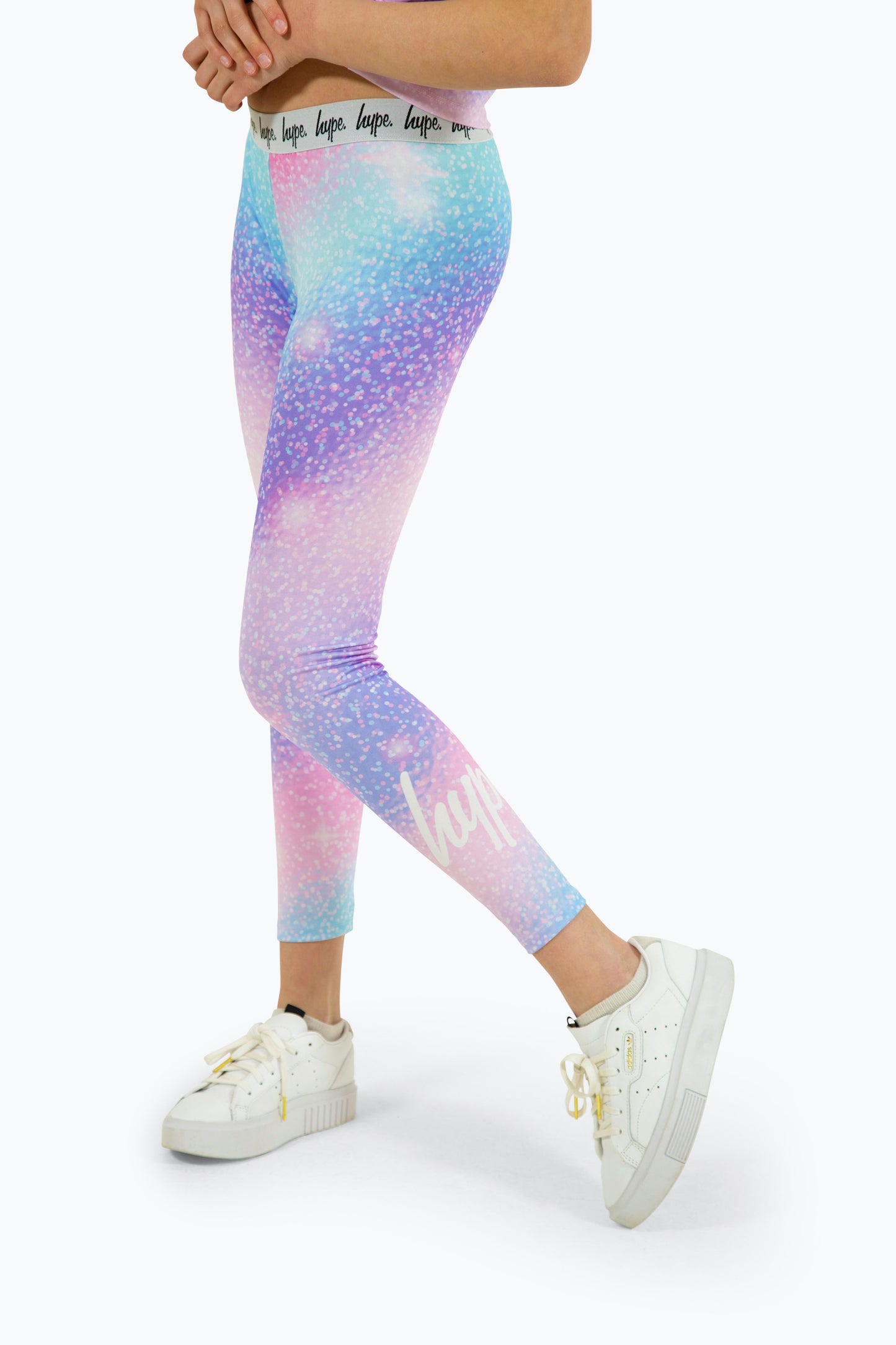 Shop Multi Star Dust Girls Leggings Cropped Soft