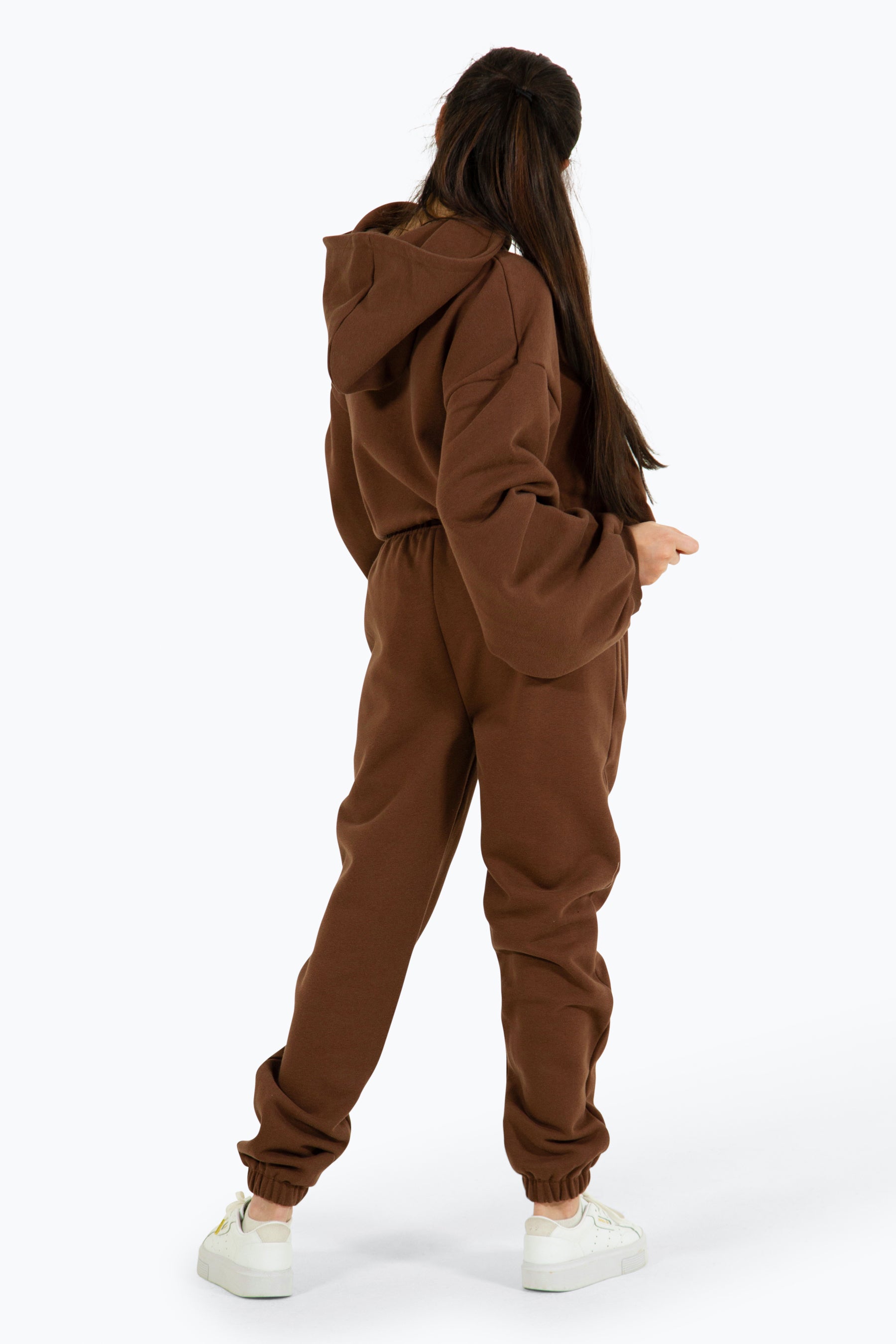 Buy Girls Sand Oval Crop Hoodie Cosy Easy Care