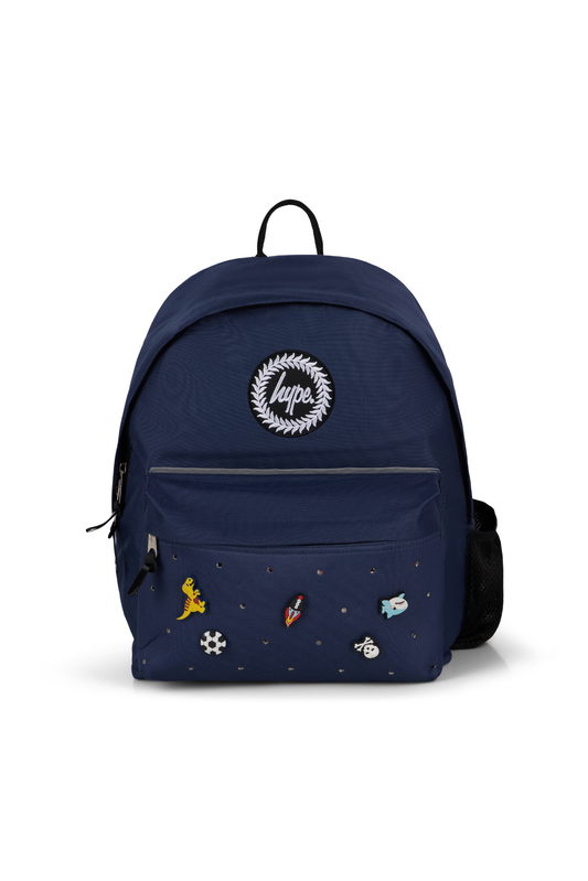 Hype Kids Navy Charm Backpack
