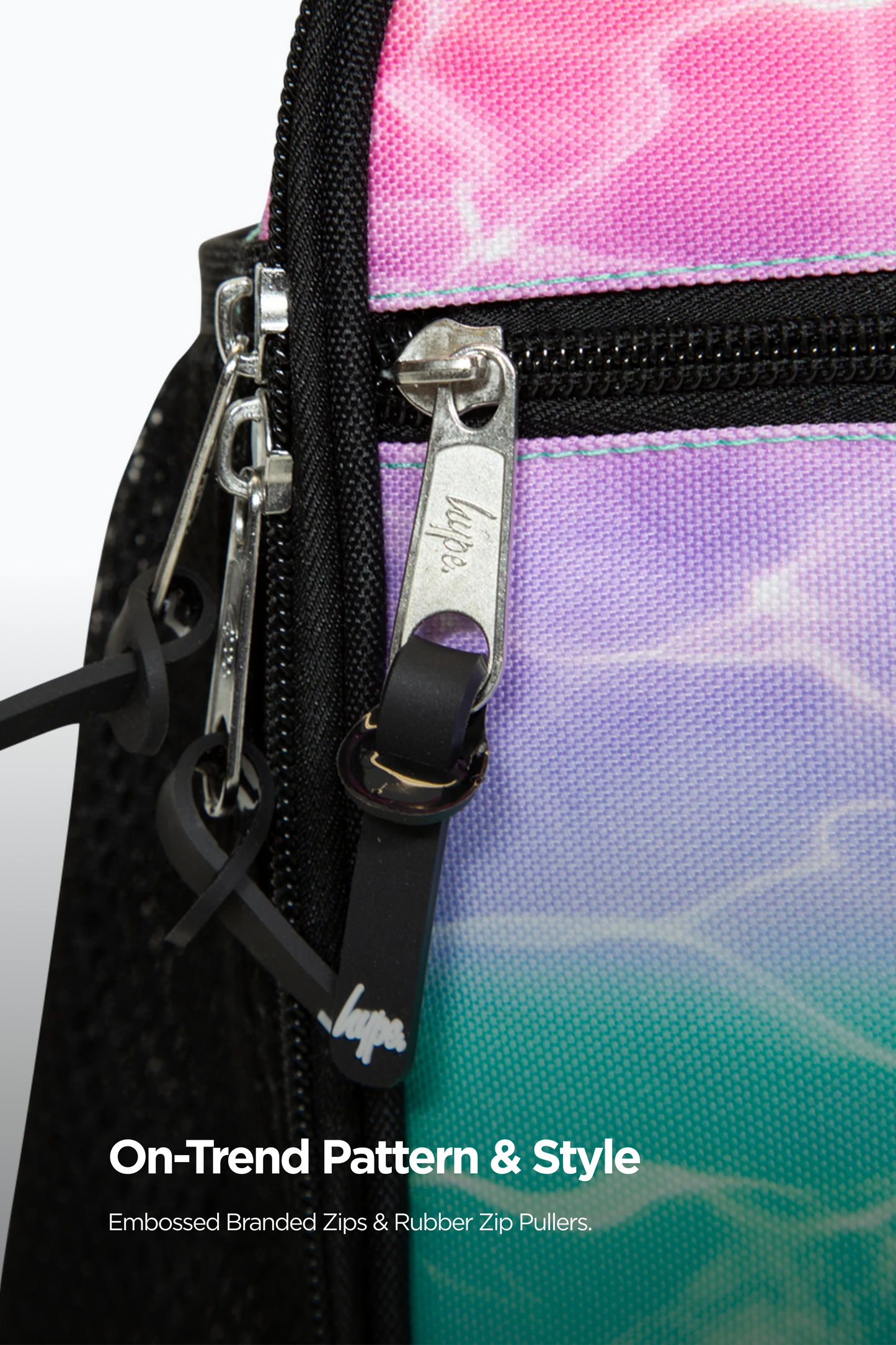 Hype Girls Pink/Turquoise Pastel Pool Backpack, Lunch Bag, Pencil Case & Bottle Bundle