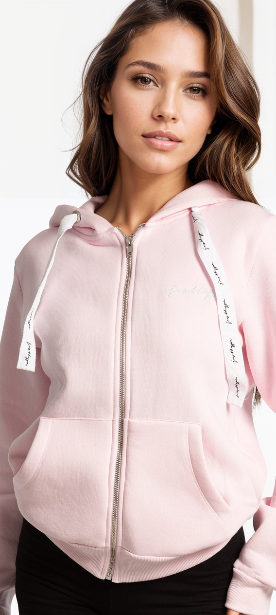 Hype Womens Pink Scribble Zip Hoodie