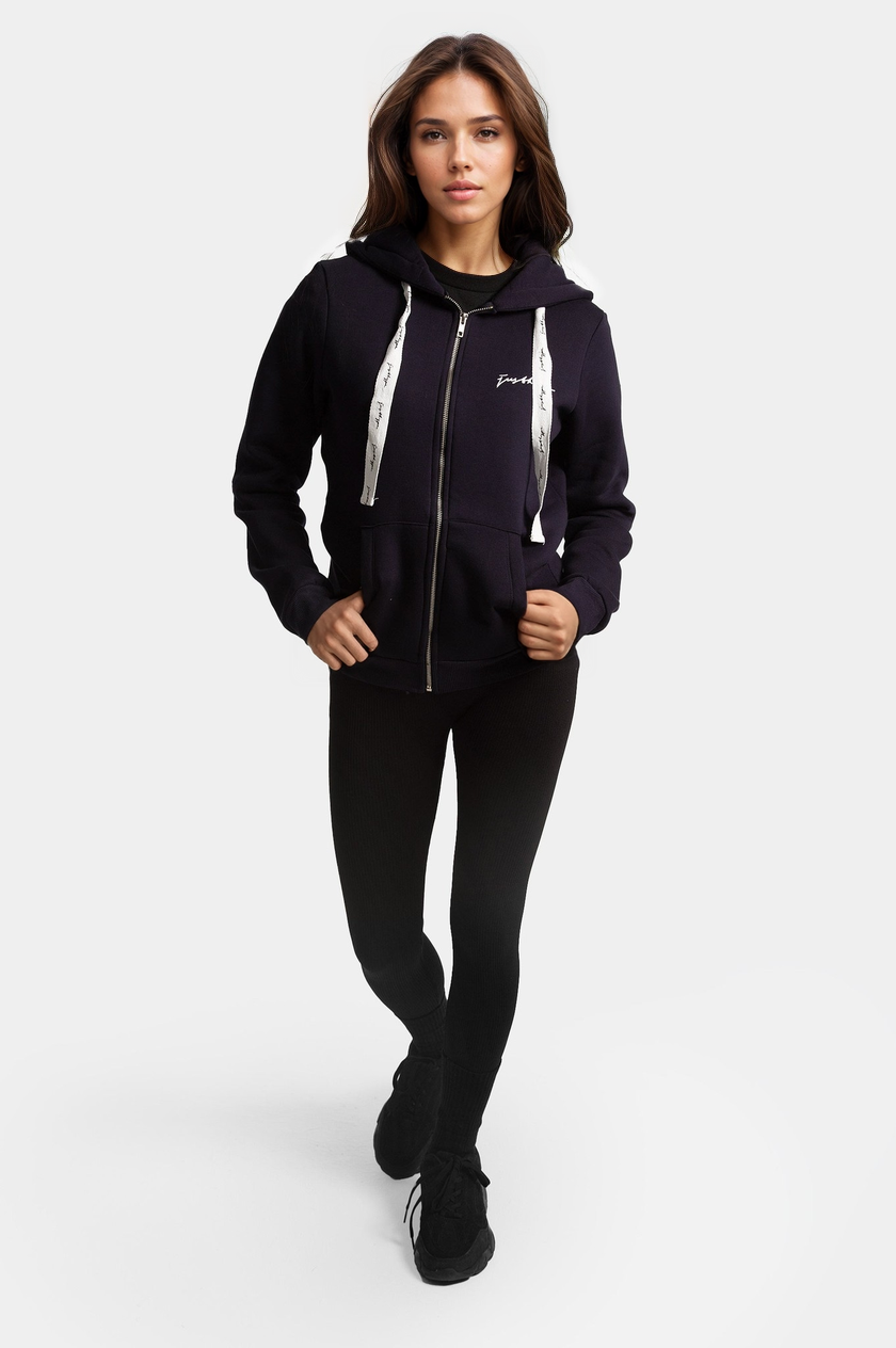 HYPE WOMENS NAVY SCRIBBLE ZIP HOODIE Hype