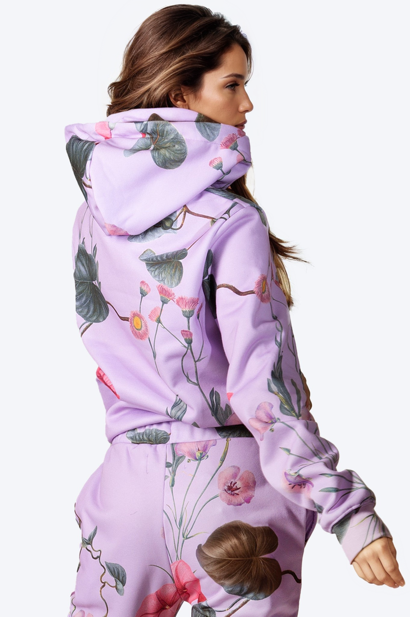 Floral pullover hoodie sales
