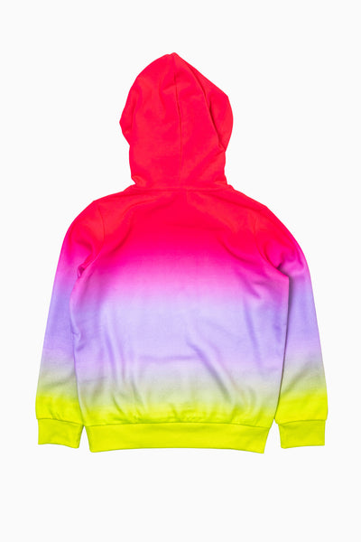 Hype Pink & Yellow Fade Kids Pullover Hoodie