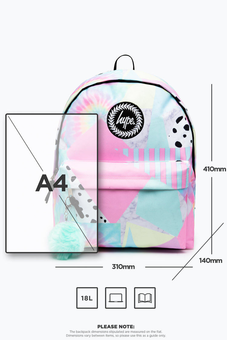 HYPE PASTEL COLLAGE BACKPACK