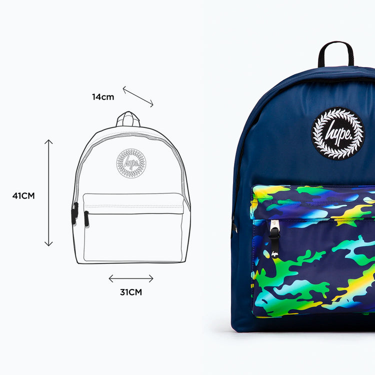HYPE NAVY WITH CAMO GRADIENTS BACKPACK