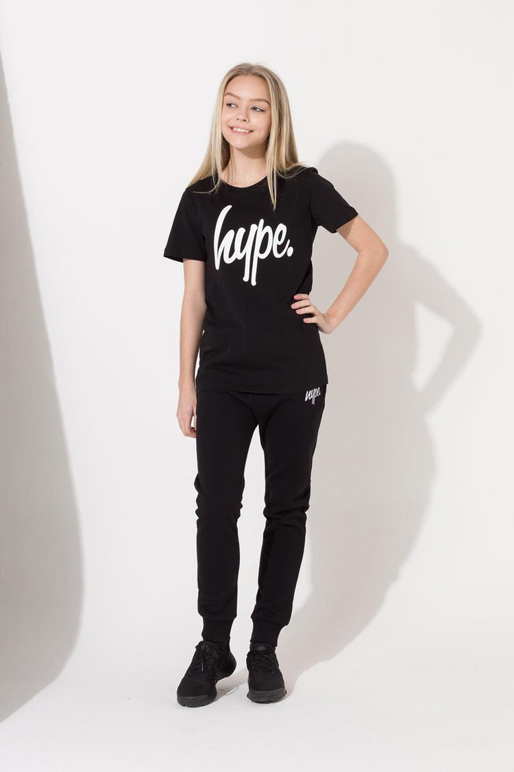 Hype Black Script Kids T-Shirt