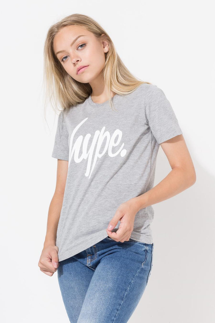 Hype Grey Script Kids T-Shirt