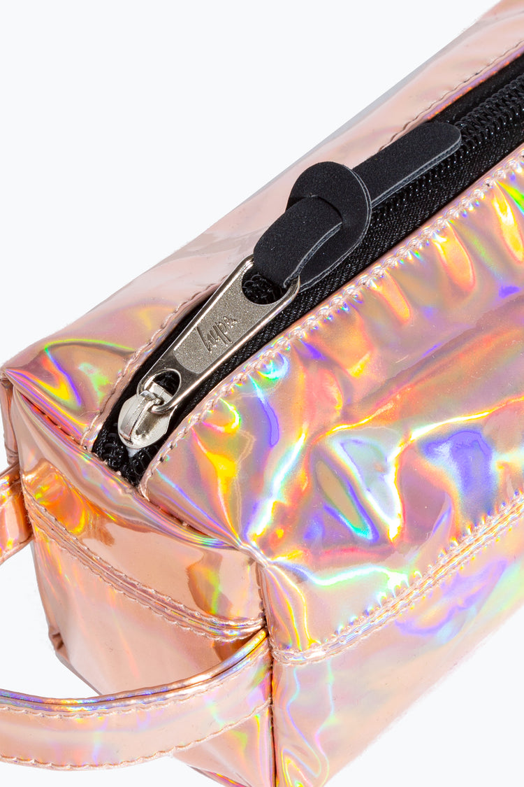 HYPE ROSE GOLD HOLOGRAPHIC PENCIL CASE