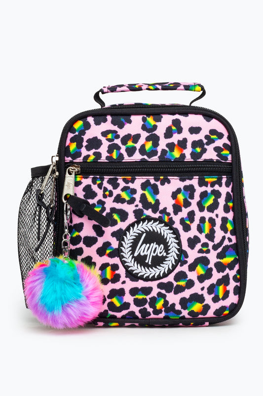 Hype Rainbow Leopard Lunch Box Front Side