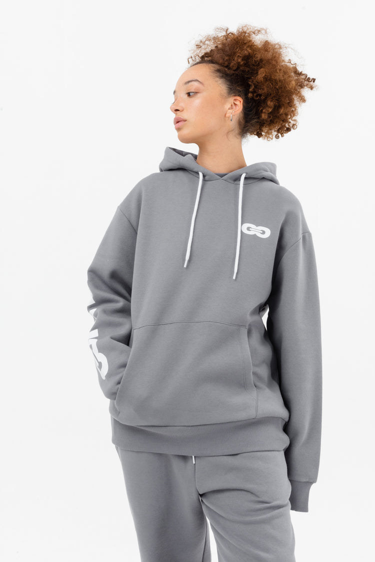 CONTINU8 CHARCOAL GREY OVERSIZED HOODIE
