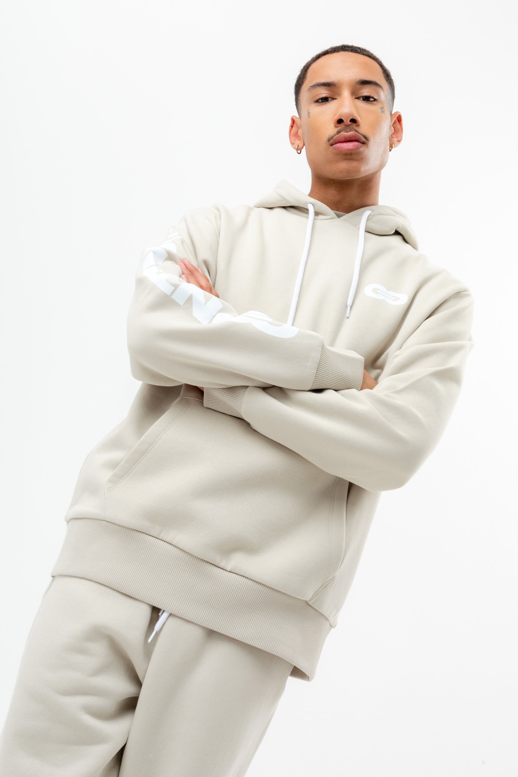 CONTINU8 BEIGE OVERSIZED HOODIE | Hype.