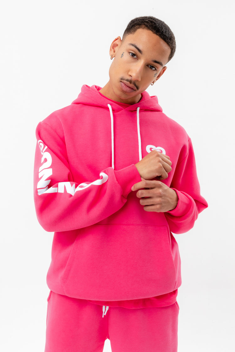 CONTINU8 PINK OVERSIZED HOODIE | Hype.