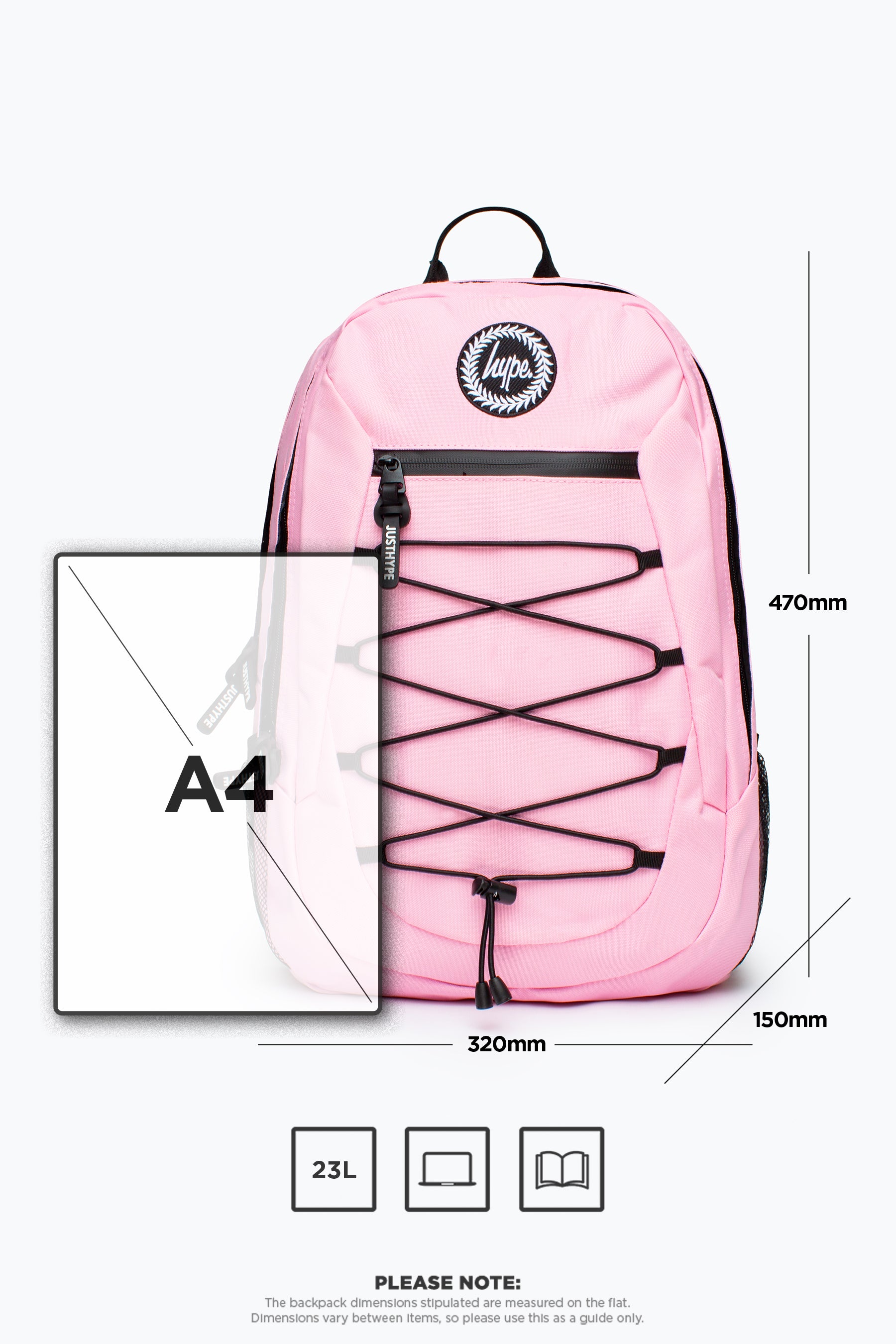 Hype pink brushed backpack online