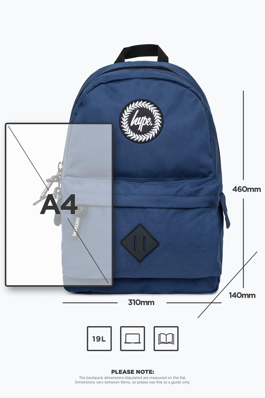 Hype blue backpack deals