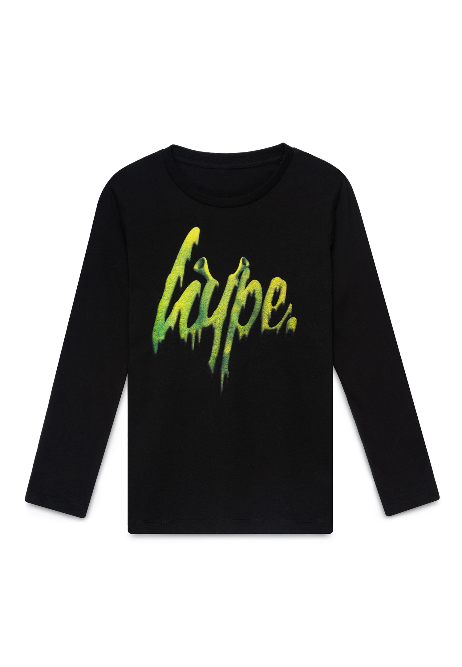 HYPE. X SHREK KIDS BLACK DRIP SCRIPT L/S T-SHIRT | Hype.