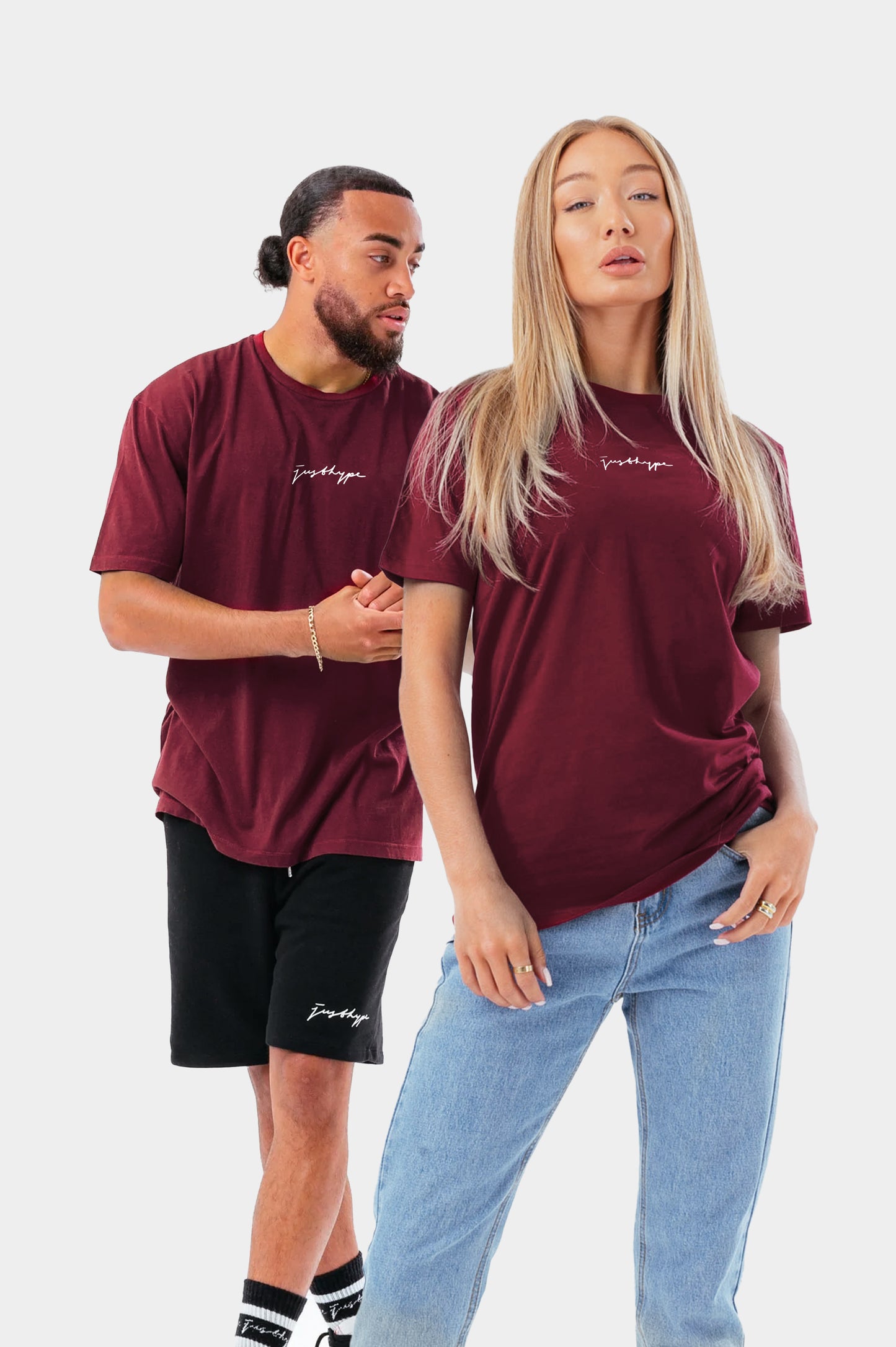 Hype Adult Burgundy Essential Scribble Logo T-Shirt