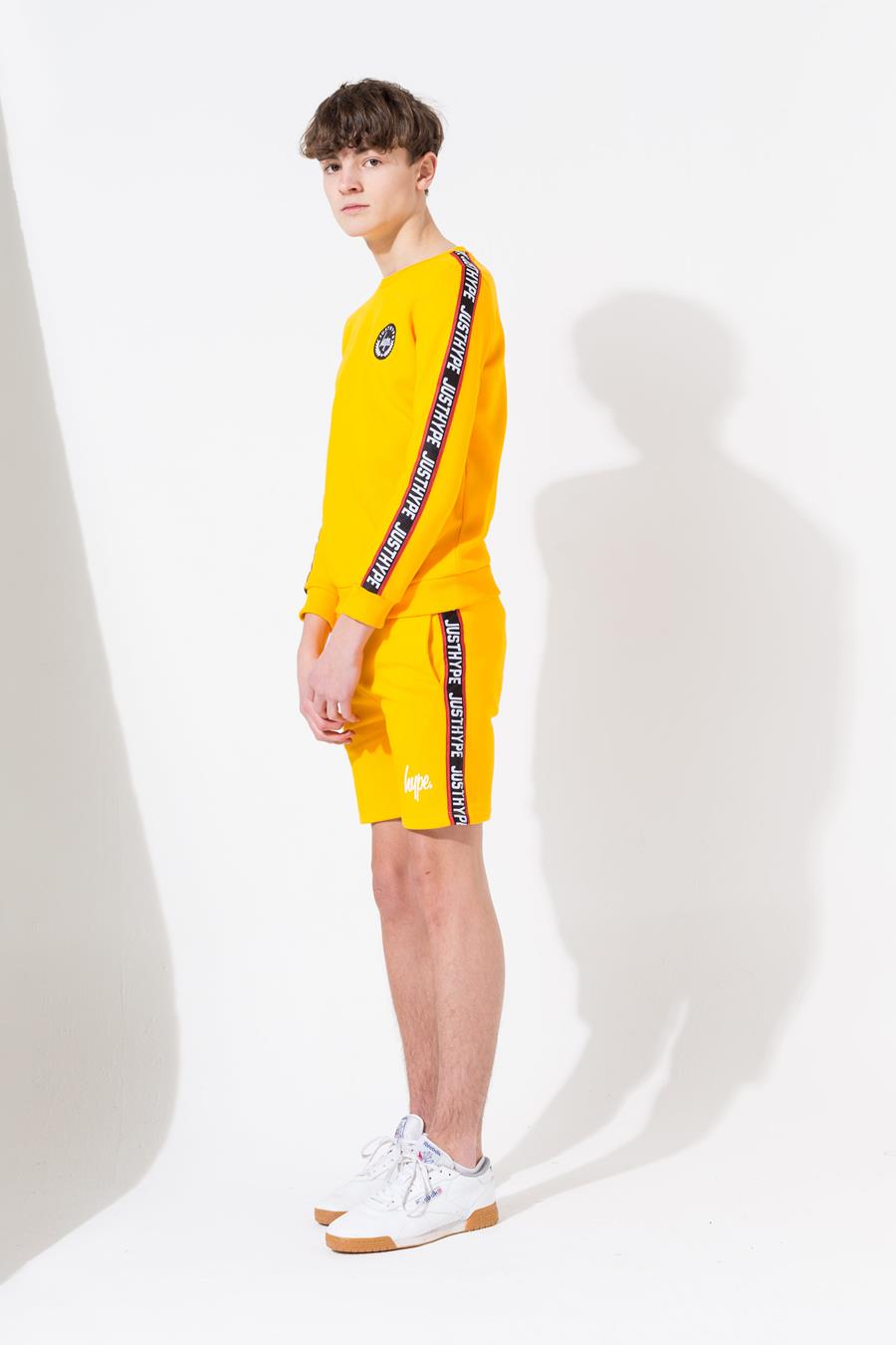 Hype Yellow Taylor Tape Kids Crew Neck