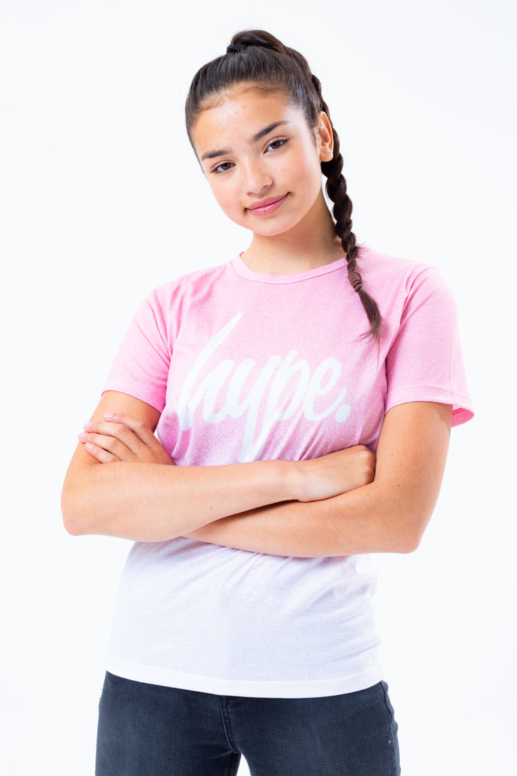 HYPE LILAC PINK SPECKLE GIRLS T-SHIRT
