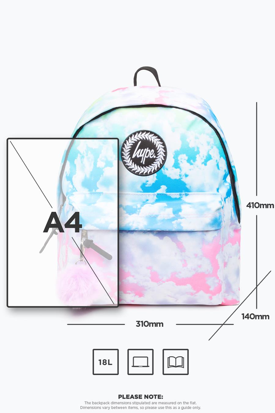 Hype backpack store pastel clouds