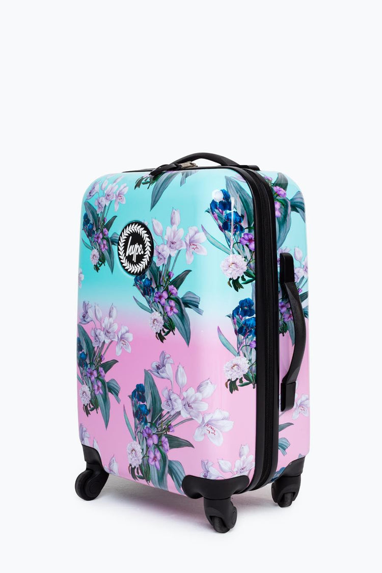 Hype Small Floral Fade Suitcase