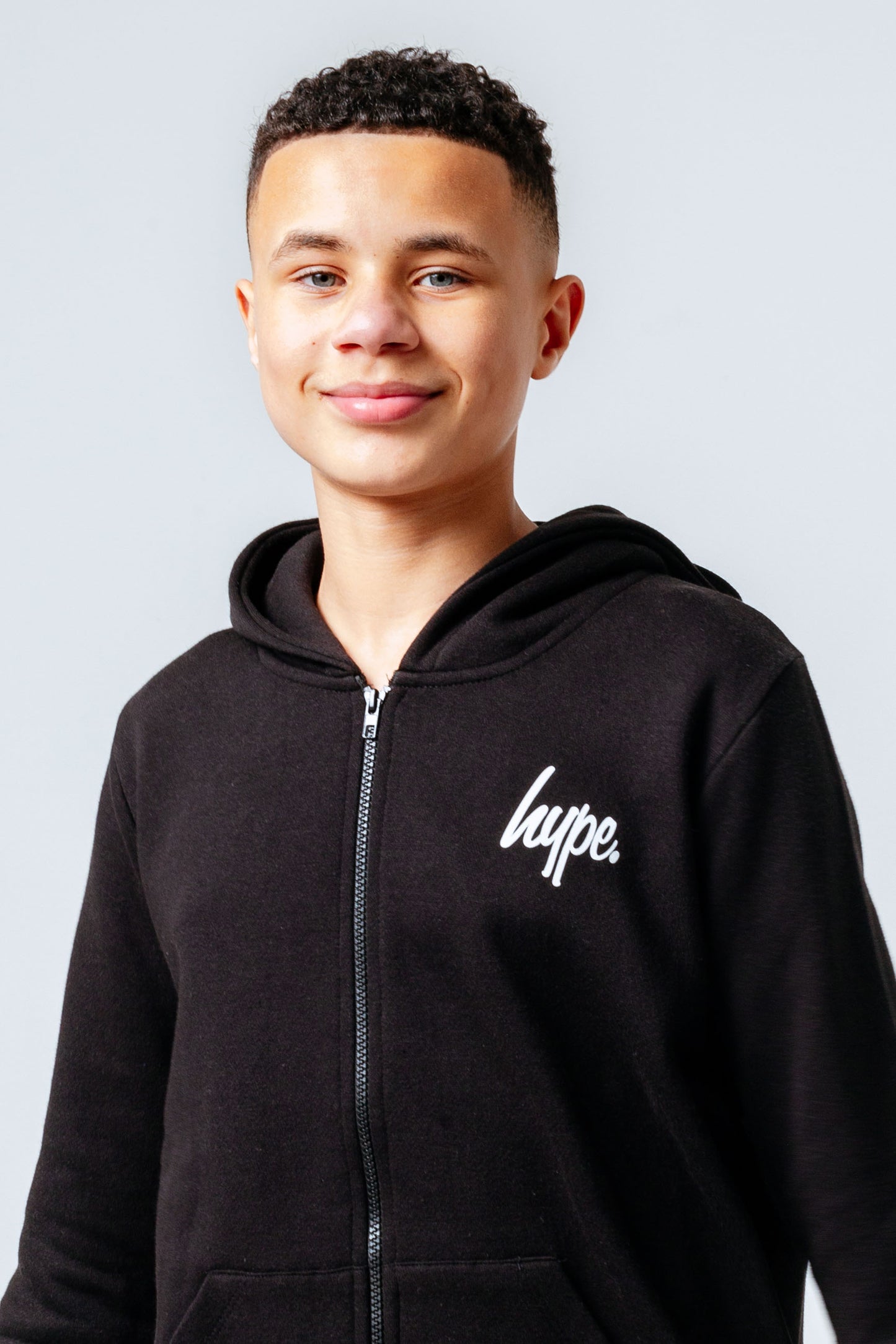 Hype Black Zip Through Hoodie Boys Tracksuit Set