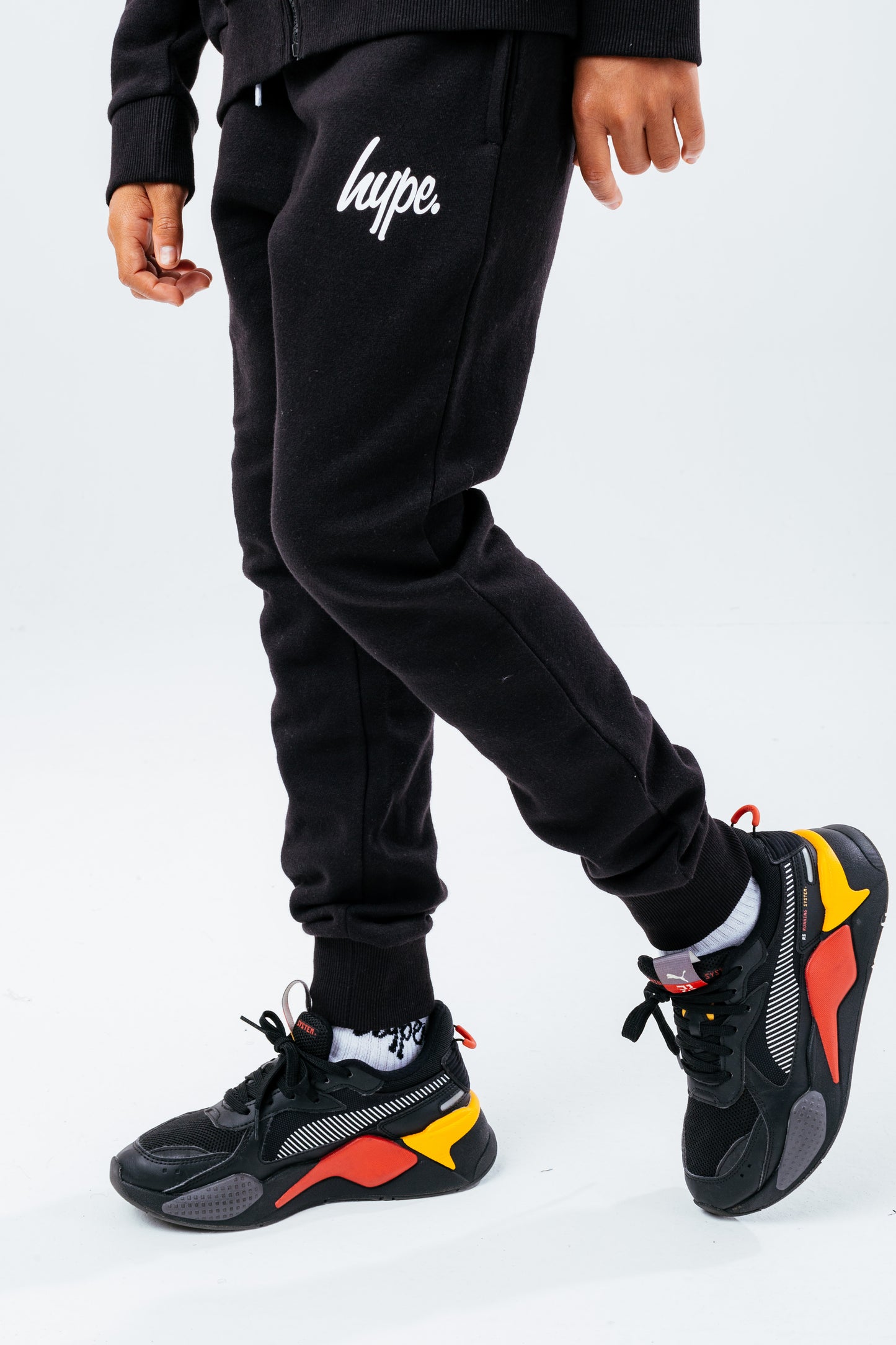 Hype Black Zip Through Hoodie Boys Tracksuit Set