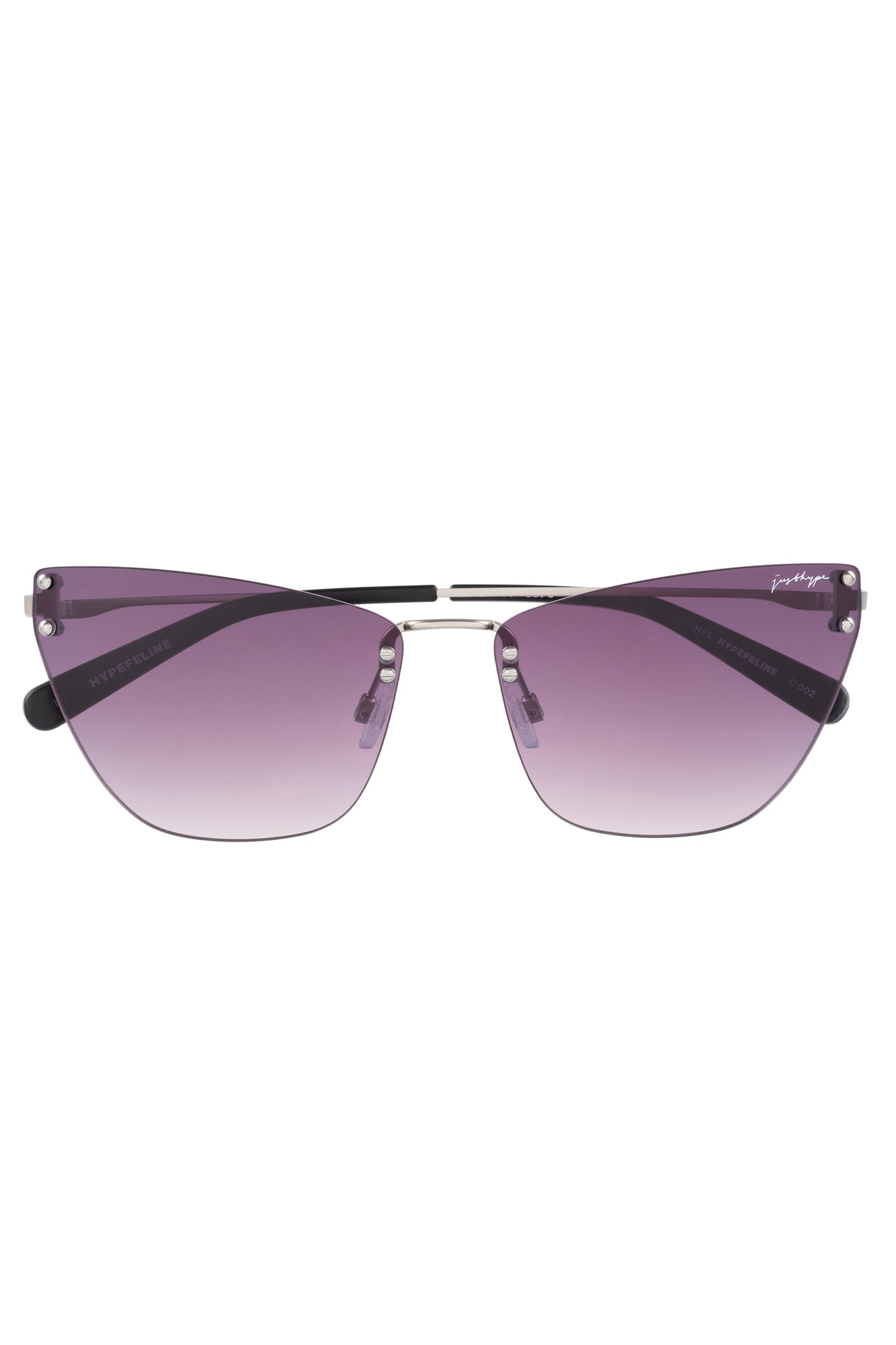 Hype Feline Black Silver Sunglasses