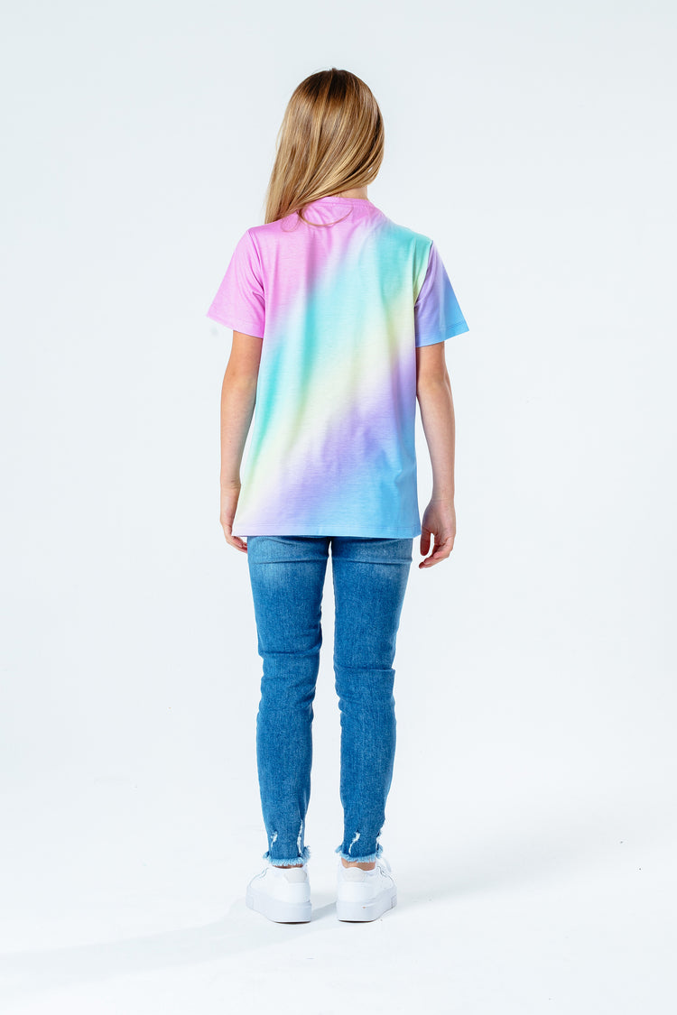 Hype Multi Pastel Drip Script Kids T-Shirt