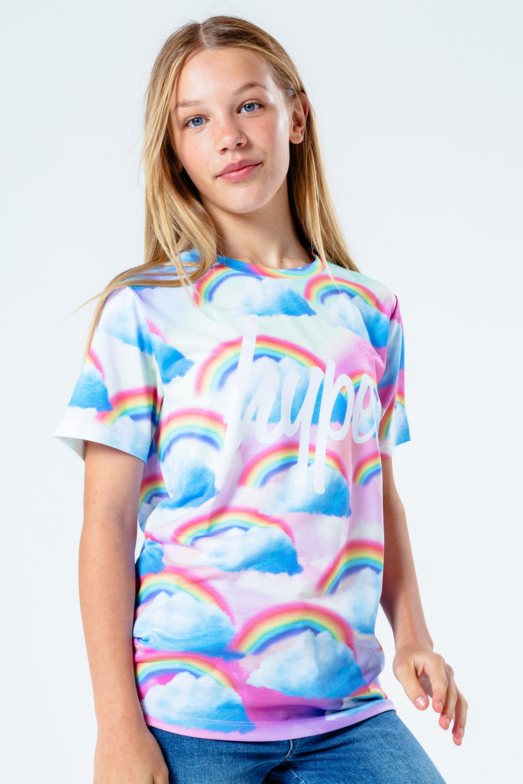 Hype Multi Repeat Rainbow Print Kids T-Shirt