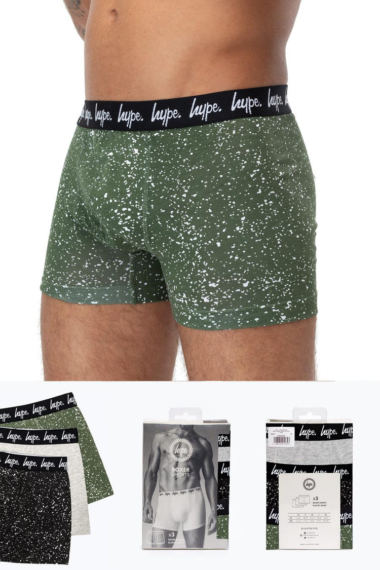 HYPE SPECKLE MENS BOXER SHORTS X3 PACK