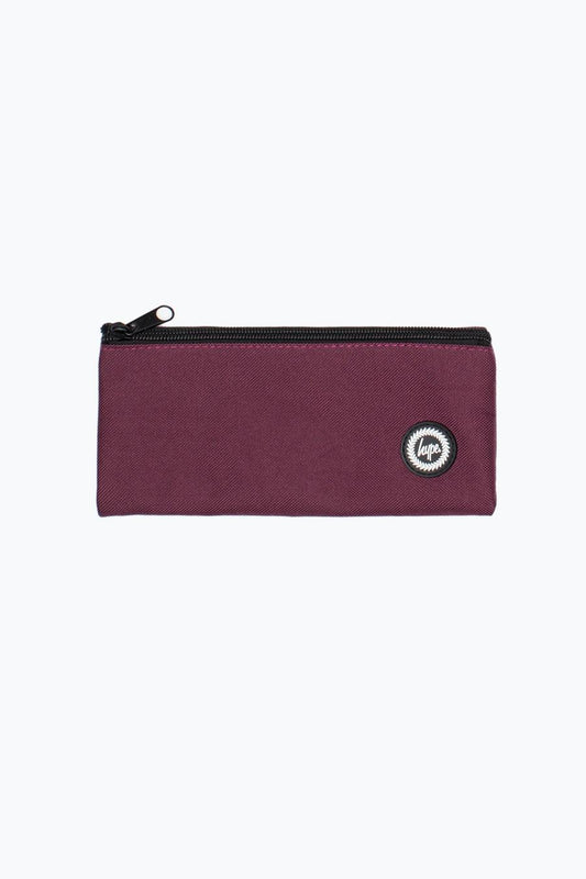 HYPE BURGUNDY CREST FLAT PENCIL CASE