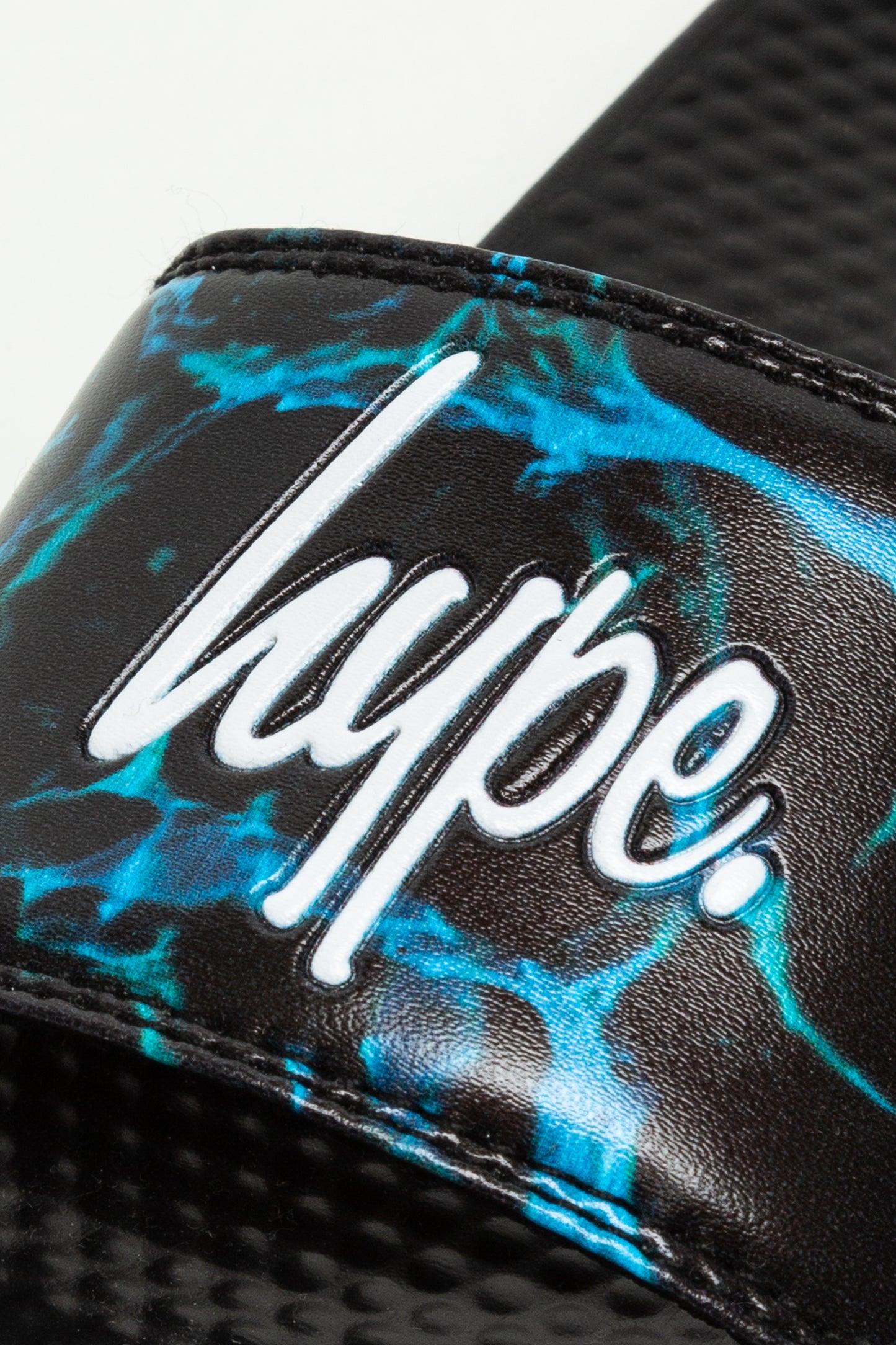 Hype Kids Unisex Blue Pool Fade Script Sliders