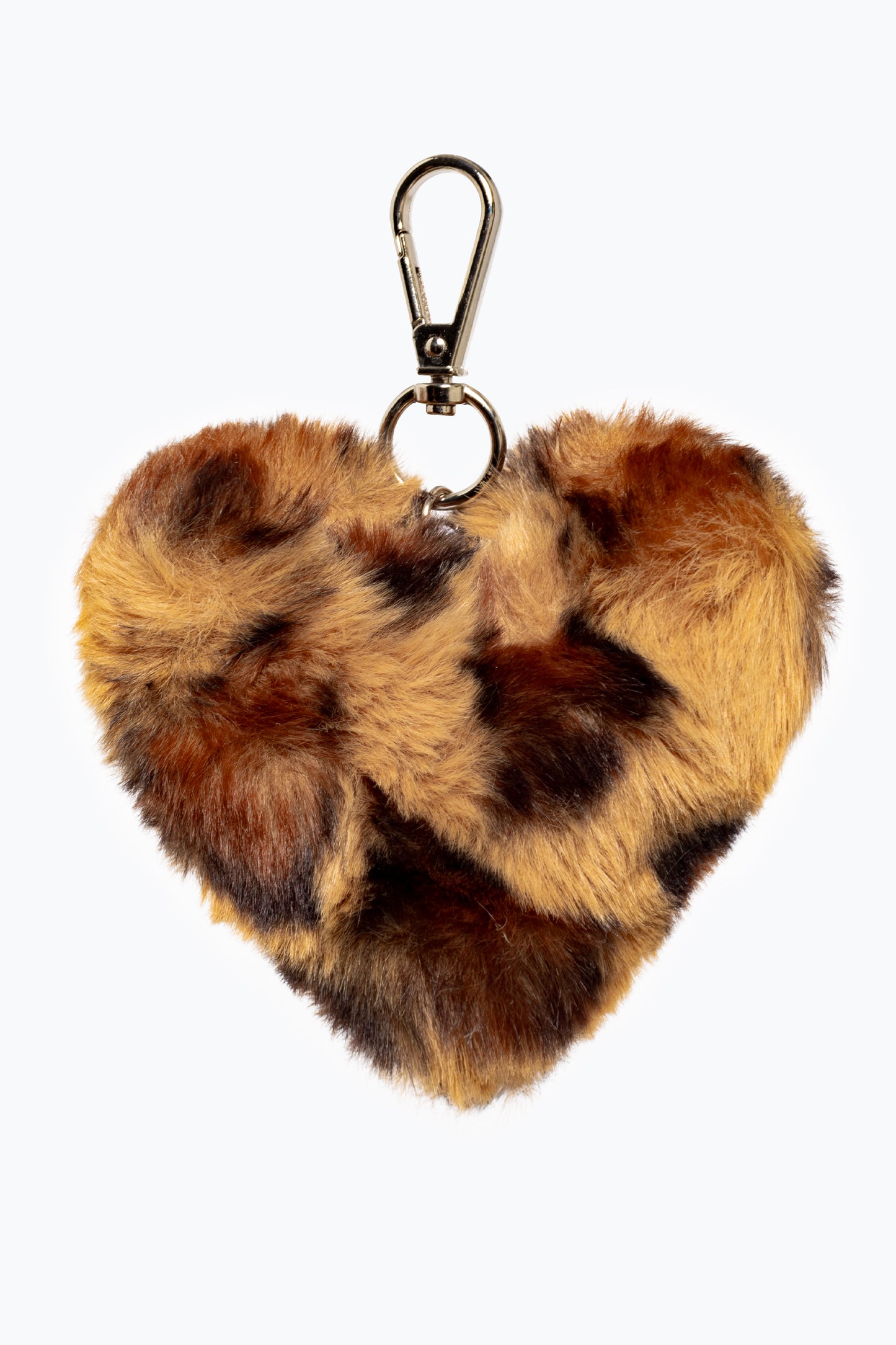 Hype Brown Leopard Heart Pom Pom