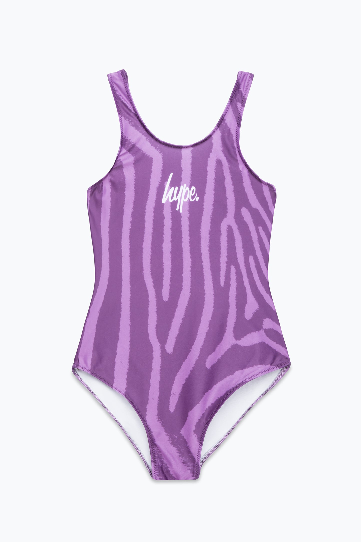 Hype Girls Purple Zebra Swimsuit