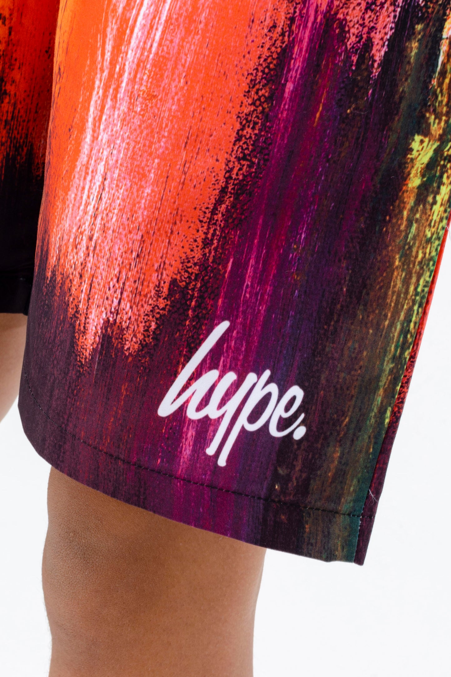 Hype Boys Multi Paint Drip Black Swim Shorts