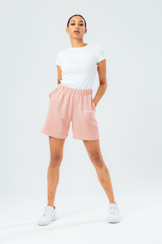 HYPE WOMENS PINK REVERSE LOOK BACK SHORTS