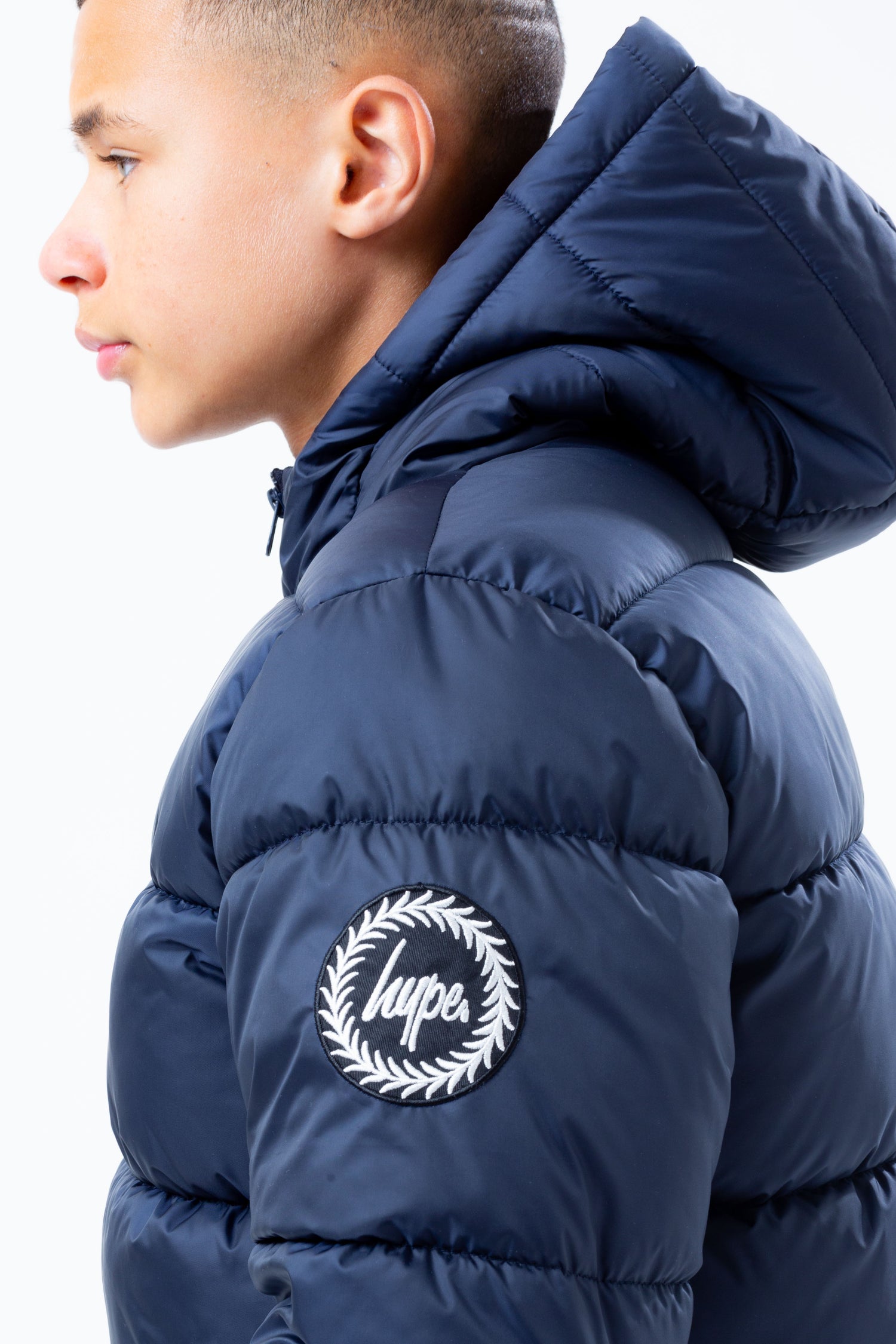 Boys navy hot sale puffer coat