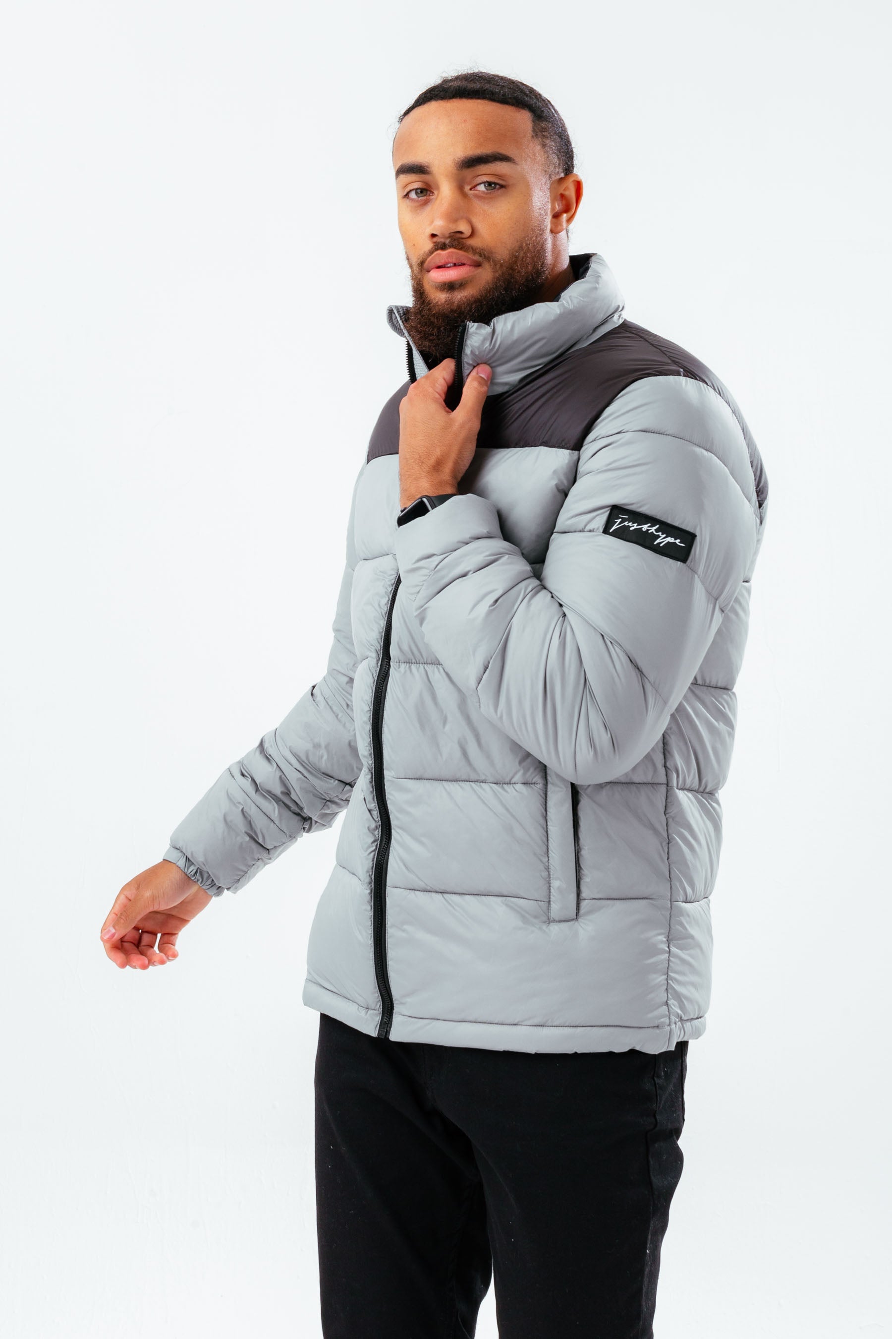 HYPE DEEP FILLED GREY PUFFER ADULT JACKET | Hype.