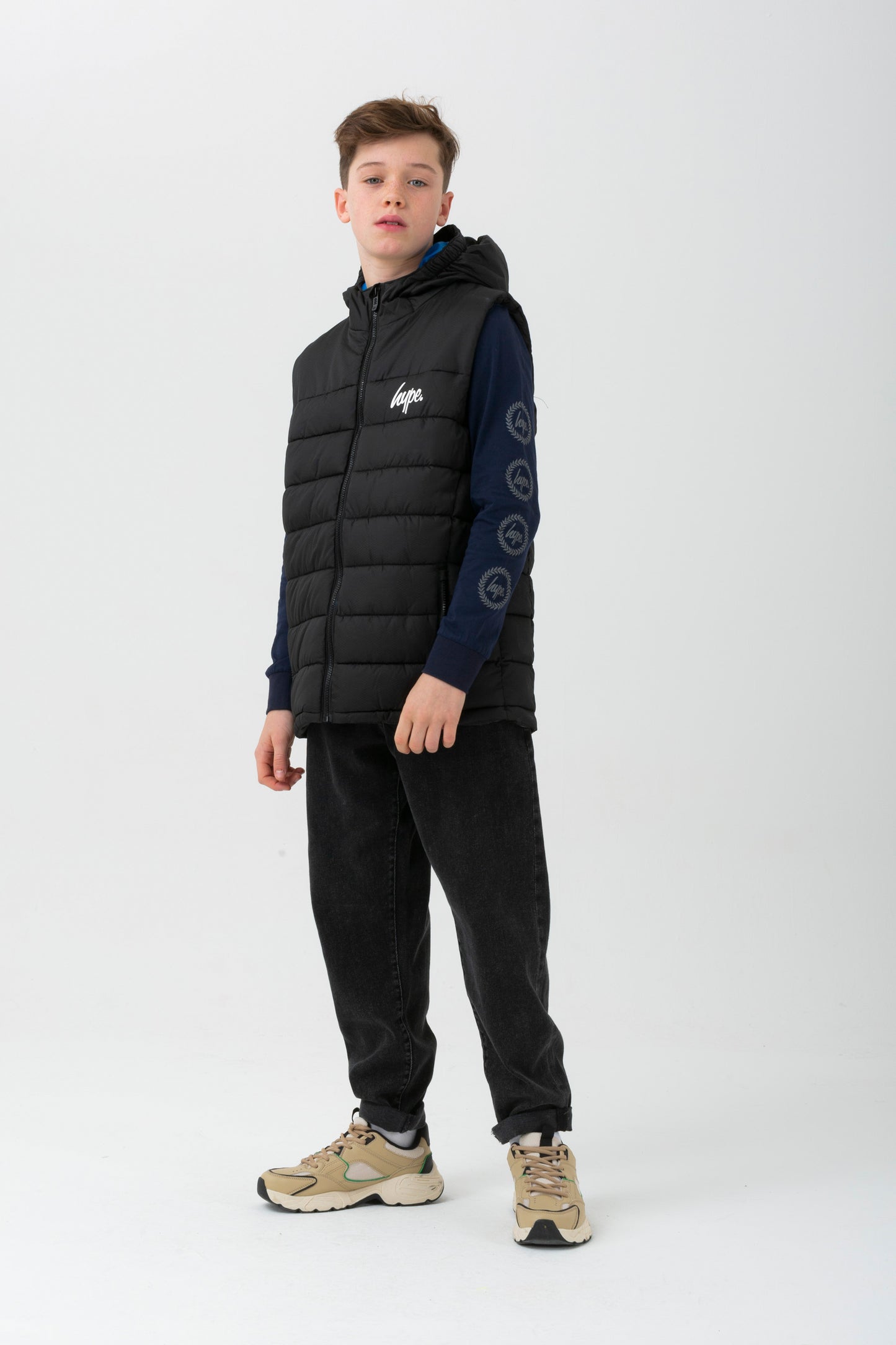 Hype Black Blue Boys Gilet