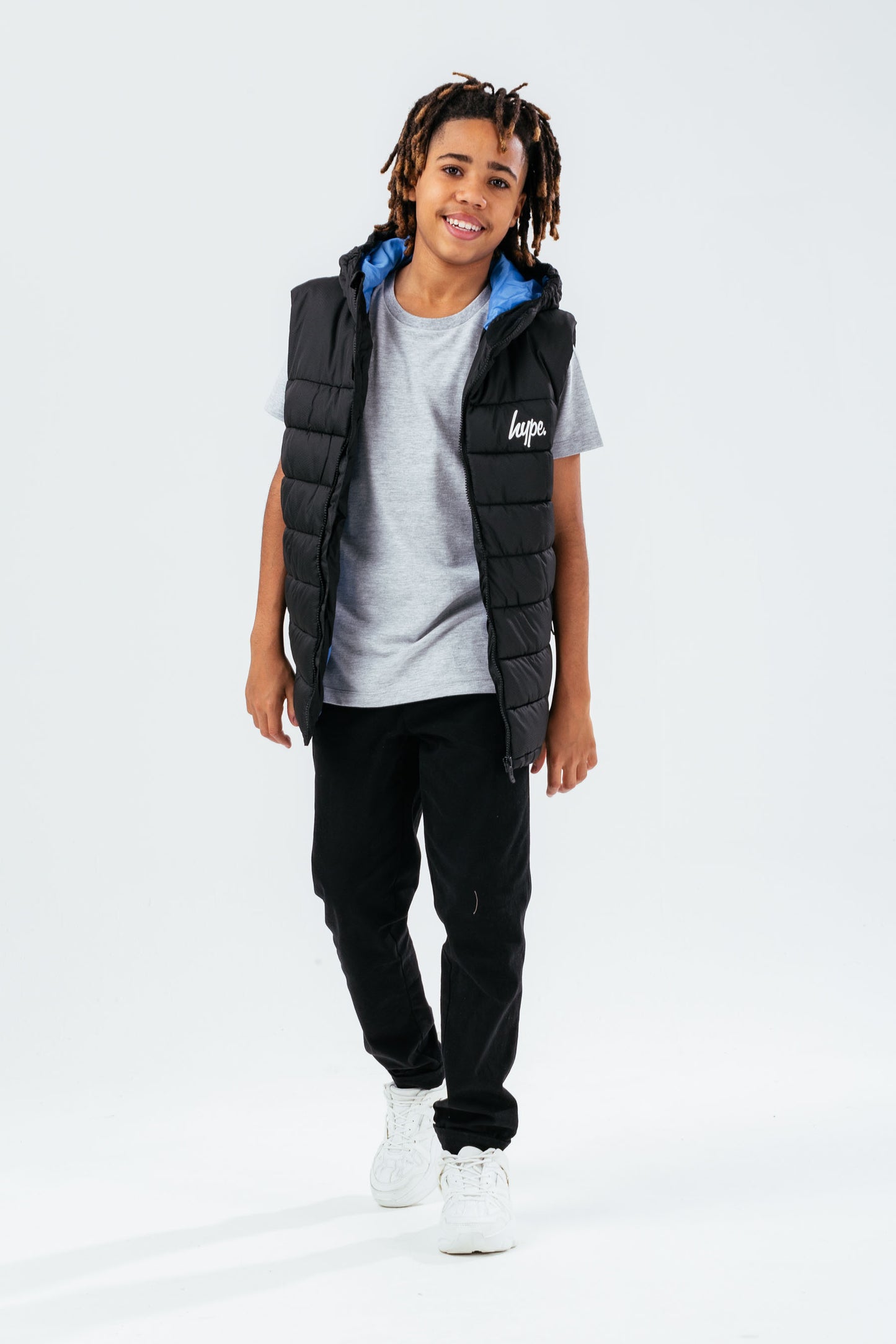 Hype Black Blue Boys Gilet