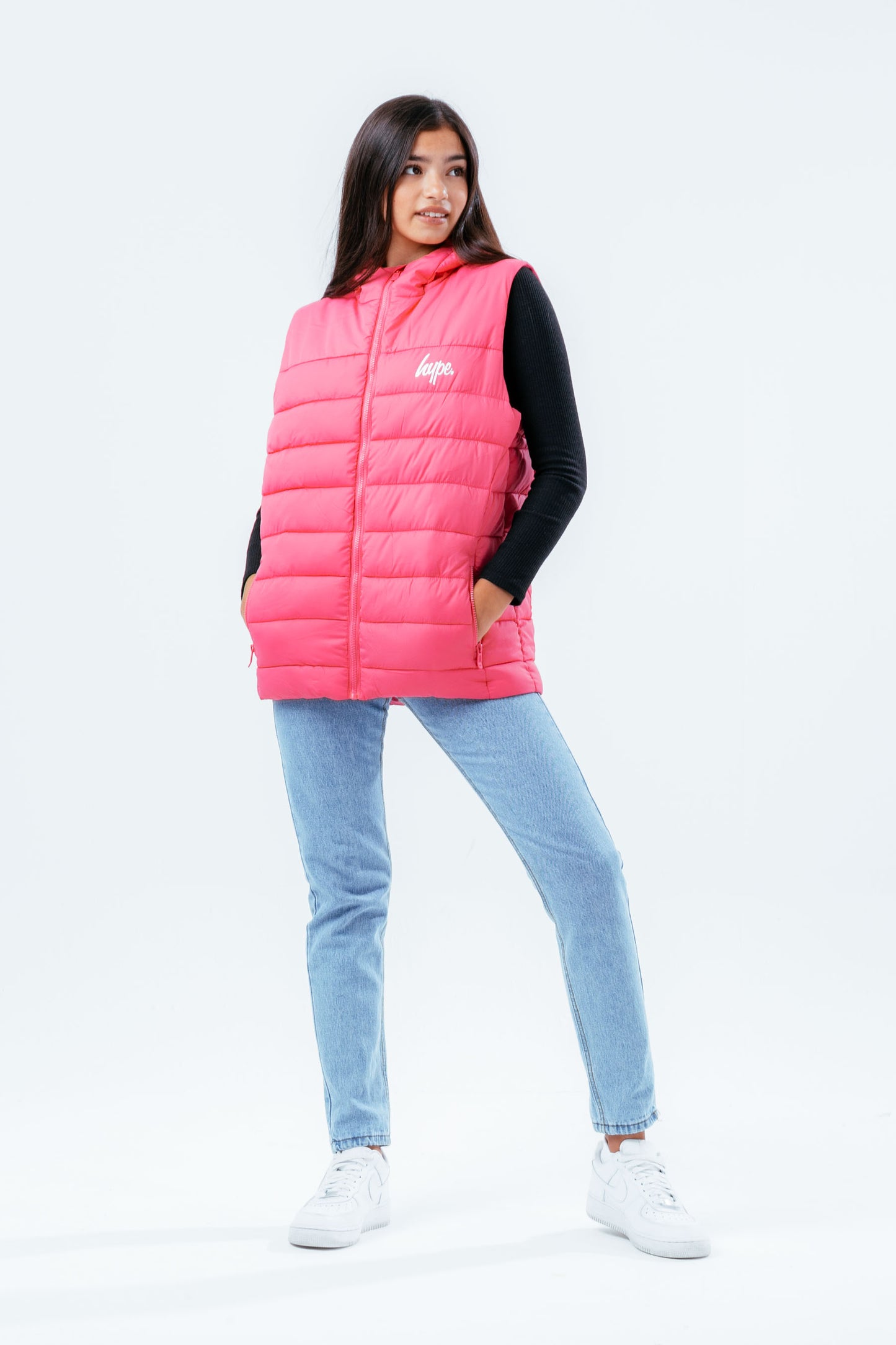 Hype Hot Pink Girls Gilet