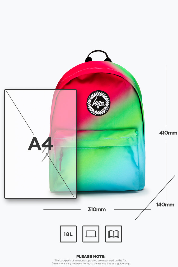 HYPE ASYMMETRIC PINK TO BLUE FADE BACKPACK