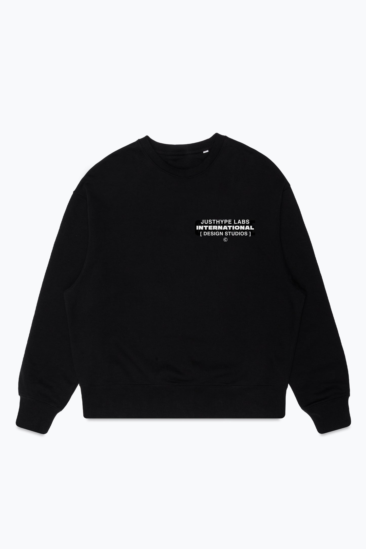 Hype Mens Black Justhype International Crew Neck