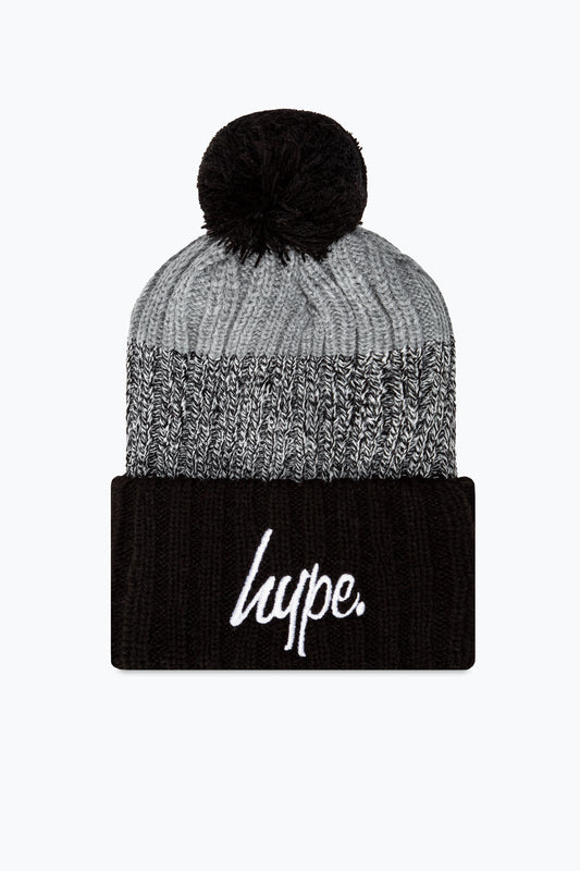 Hype Mono Chunky Knitted Pom Pom Beanie