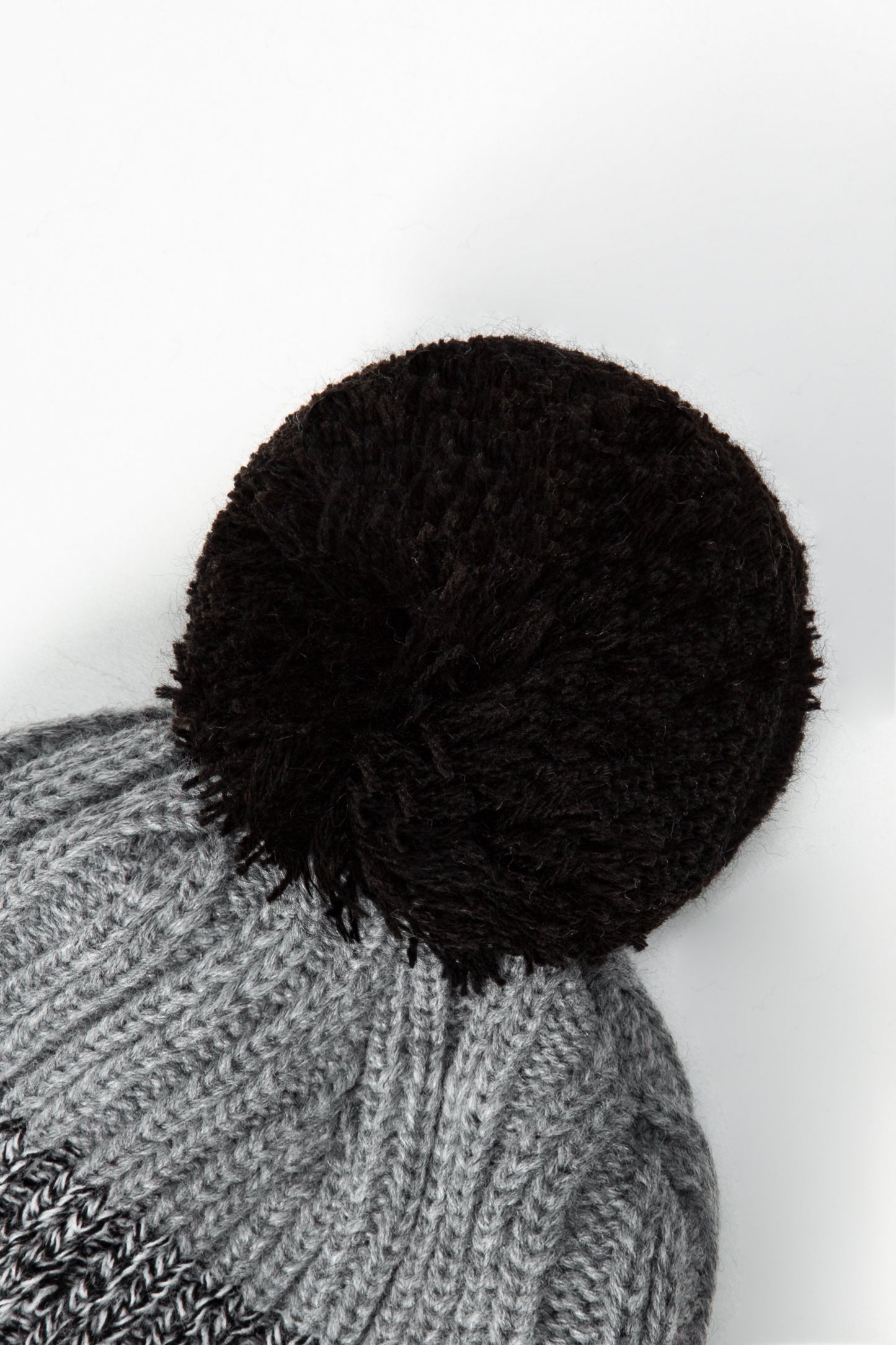 Hype Mono Chunky Knitted Pom Pom Beanie