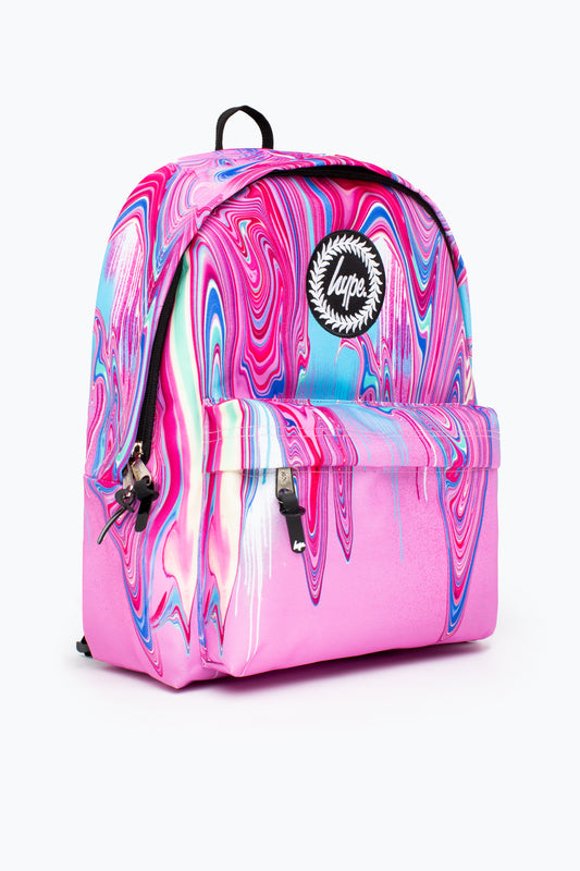 HYPE PINK MARBLE DRIP BACKPACK