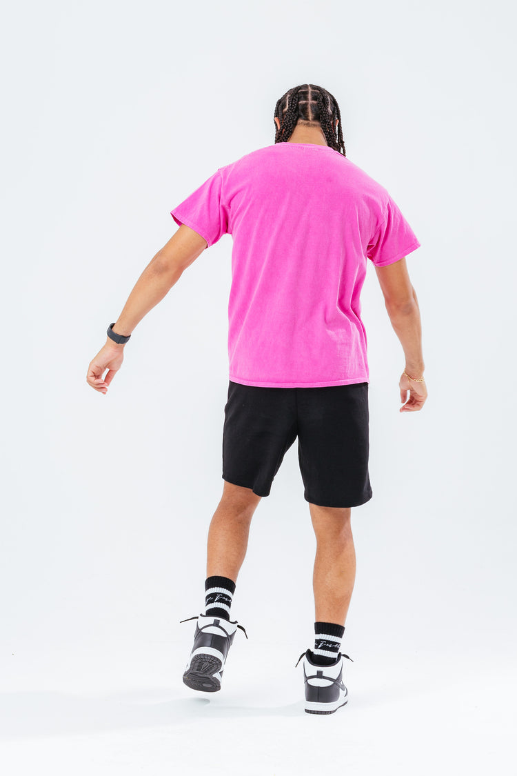 HYPE PINK SCRIBBLE LOGO EMBROIDERY MEN'S T-SHIRT