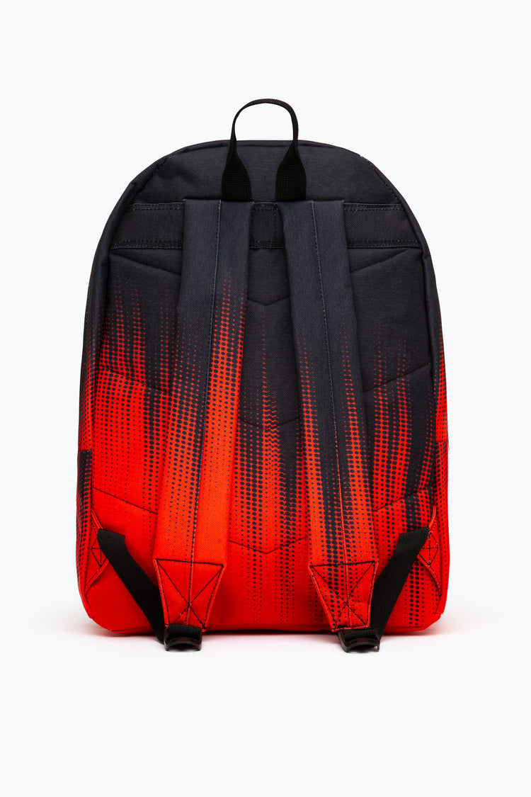 HYPE RED & BLACK HALF TONE FADE BACKPACK
